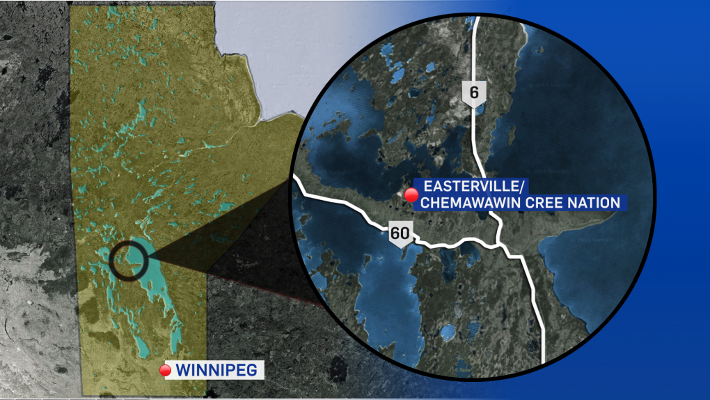 Chemawawin Cree Nation and Easterville.