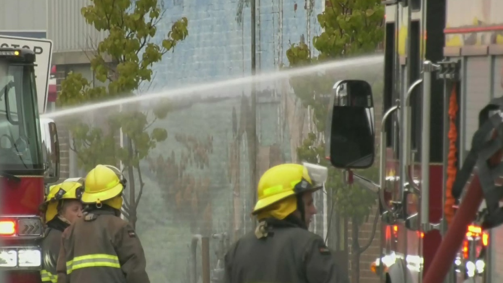 Firefighter Injured Battling Main Street Fire