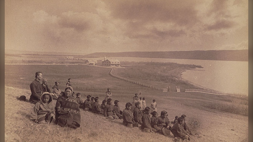 Lebret residential school in 1885. (Source: Government of Canada National Archives)