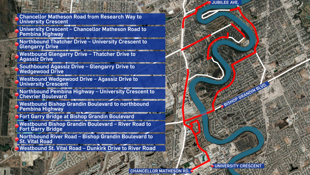 Here are the roads that will be closed for the Manitoba Marathon