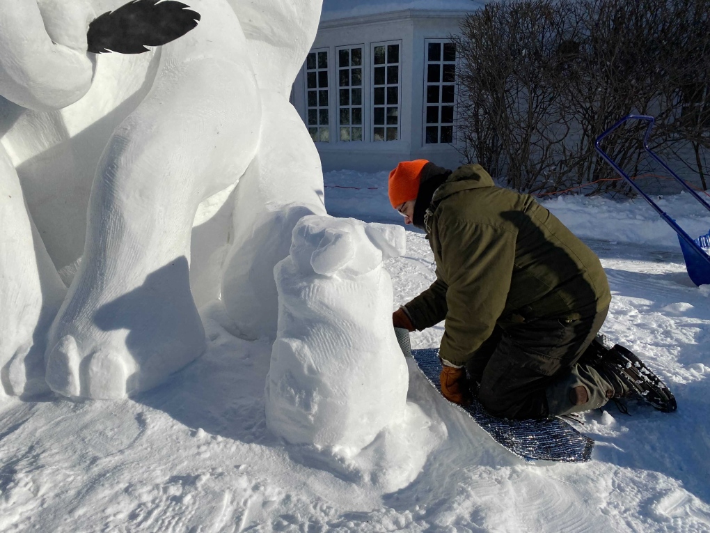 Giant Dumbo Snow Sculpture Takes Over Winnipeg Yard CTV News   Dumbo 1 5746942 