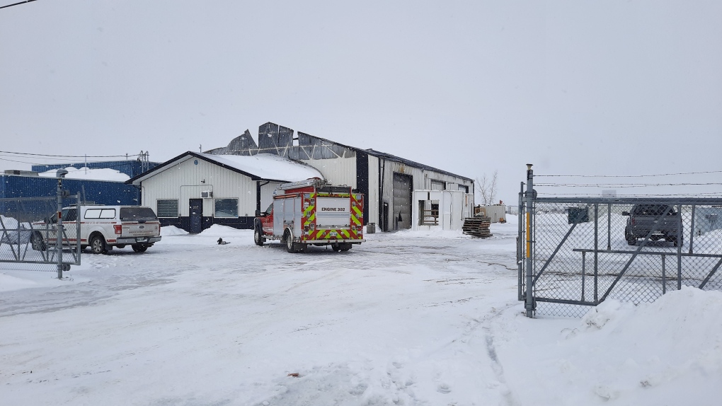WFPS responded to a commercial building fire on Gunn Road on Jan. 23 (Dan Timmerman, CTV News)