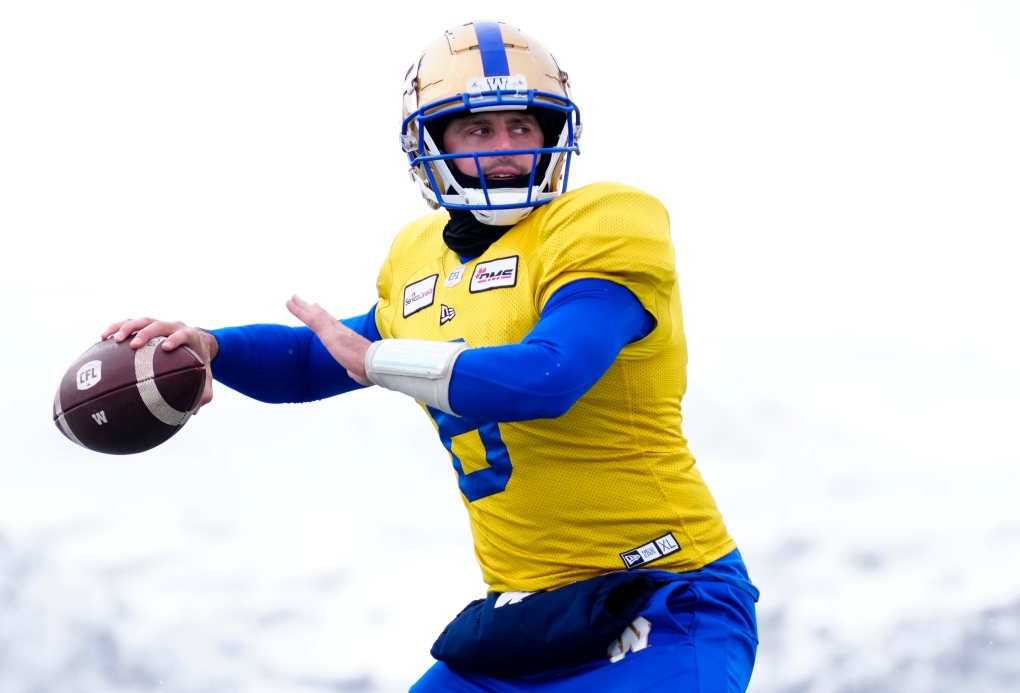 Grey Cup 2022 Zach Collaros joins Blue Bomber practice CTV News