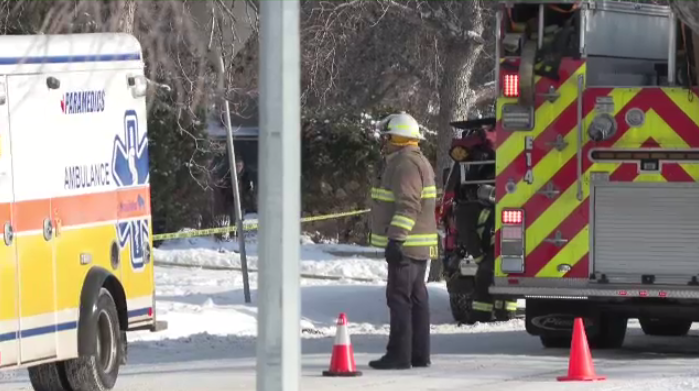 Everyone got out of the home safely. Paramedics assessed one patient at the scene, but they did not need to be taken to hospital. (Source: Zach Kitchen, CTV News)
