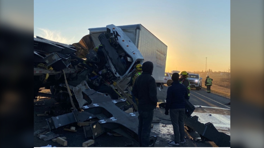 RCMP Investigating Crash Involving Semi, Box Truck | CTV News