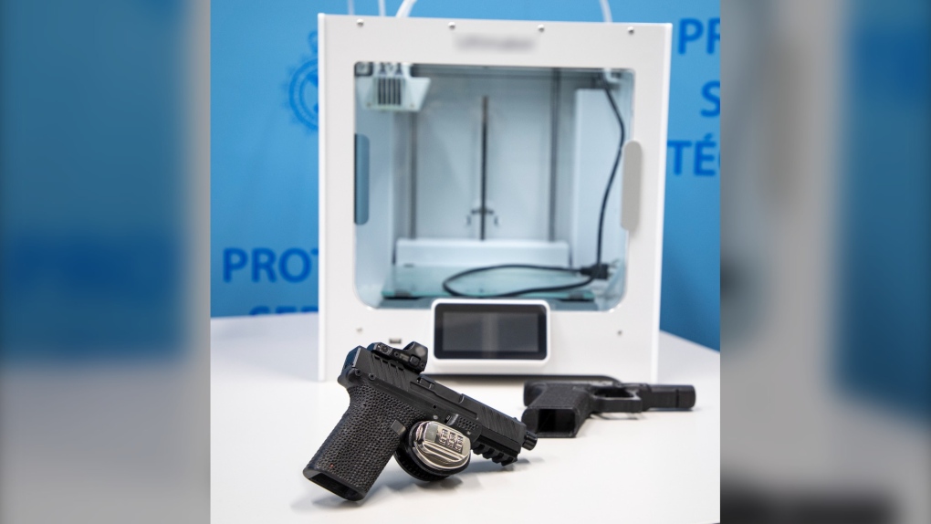 While executing a search warrant at a home in Hanover, Manitoba on Dec. 16, 2021, CBSA and RCMP officers say they found 3D printed handguns, a 3D printer, and three non-restricted firearms along with ammunition. (Source: Canada Border Services Agency)