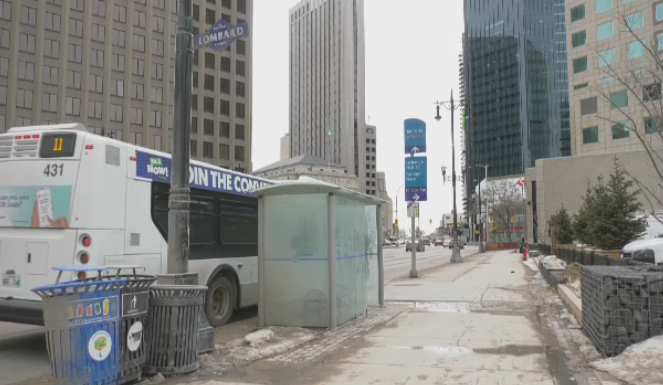 Officers said the assault happened Monday at around 3:30 p.m. in downtown Winnipeg while the 12-year-old girl was waiting for a bus. (CTV News Photo Scott Andersson)