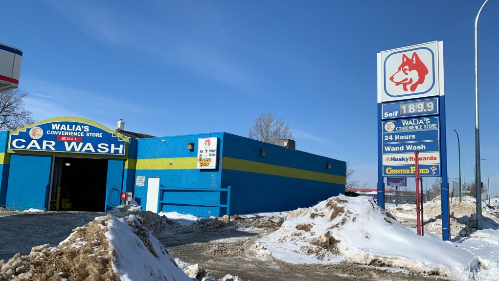 On March 7, 2022, at least one gas station in Winnipeg had prices for gas posted at 189.9 cents per litre. (Jamie Dowsett/ CTV News Winnipeg)