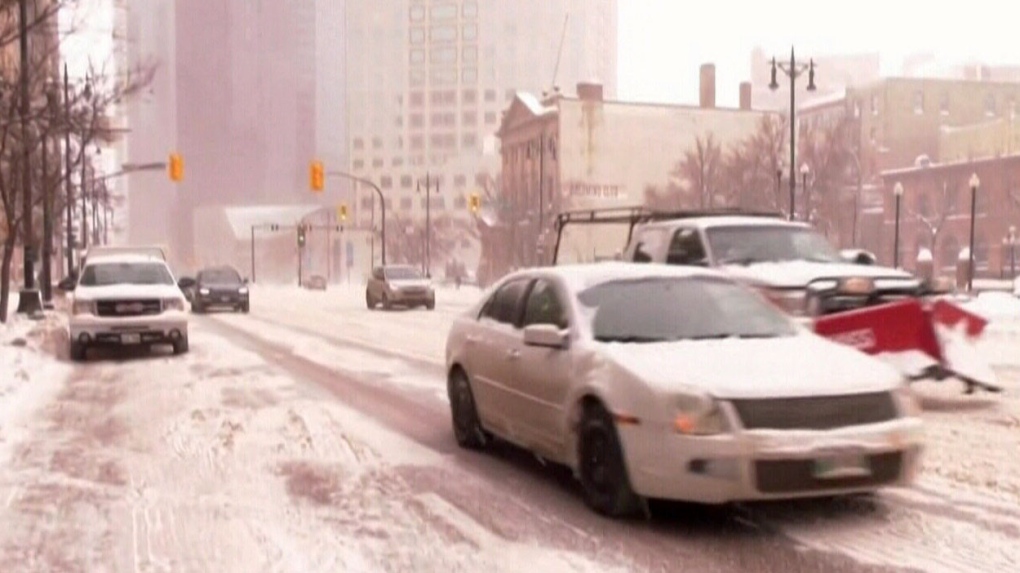 Manitoba Blizzard snowstorm begins to batter Manitoba CTV News image