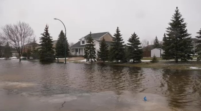 File image of the rainfall in Manitoba in April 2022. 