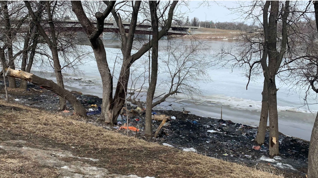 The centre said the river is forecasted to spill over its banks at some places with peak flows within the Red River Valley expected between April 8 and 15. (Image Source: Scott Andersson/CTV News Winnipeg)