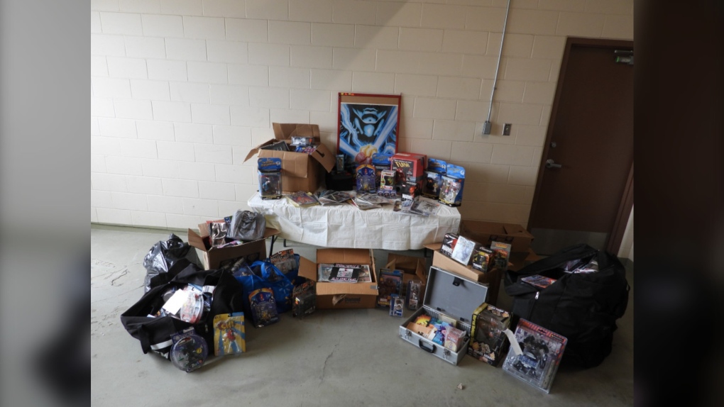 Some of the comics and collectibles seized by Manitoba RCMP (Supplied photo)