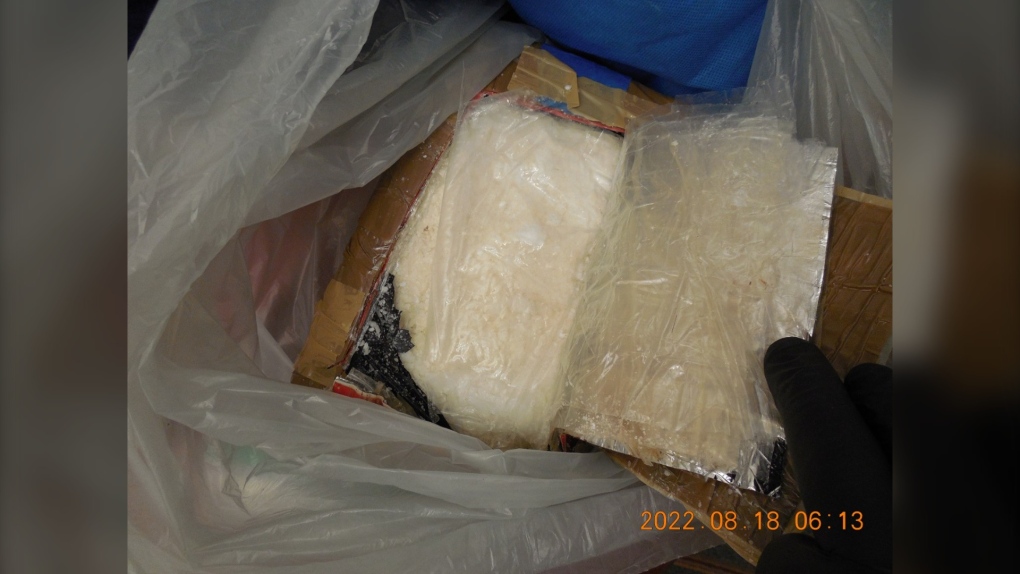 The brick of cocaine seized at the Winnipeg airport. (Source: Manitoba RCMP)