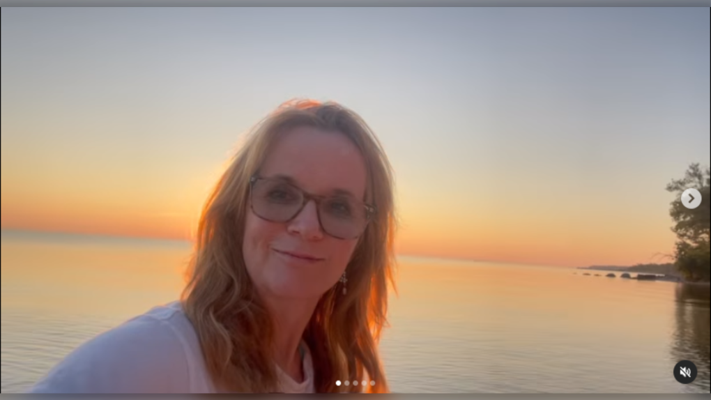 "Back to the Future" star Lea Thompson posts video and photos of Lake Winnipeg to Instagram while filming "The Spencer Sisters" in Manitoba.