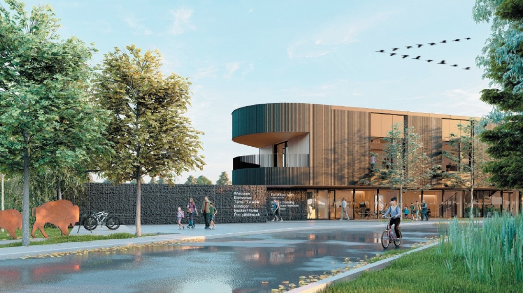 A conceptual rendering of FortWhyte Alive’s future Buffalo Crossing Visitor Centre (Source: Stantec Architecture)