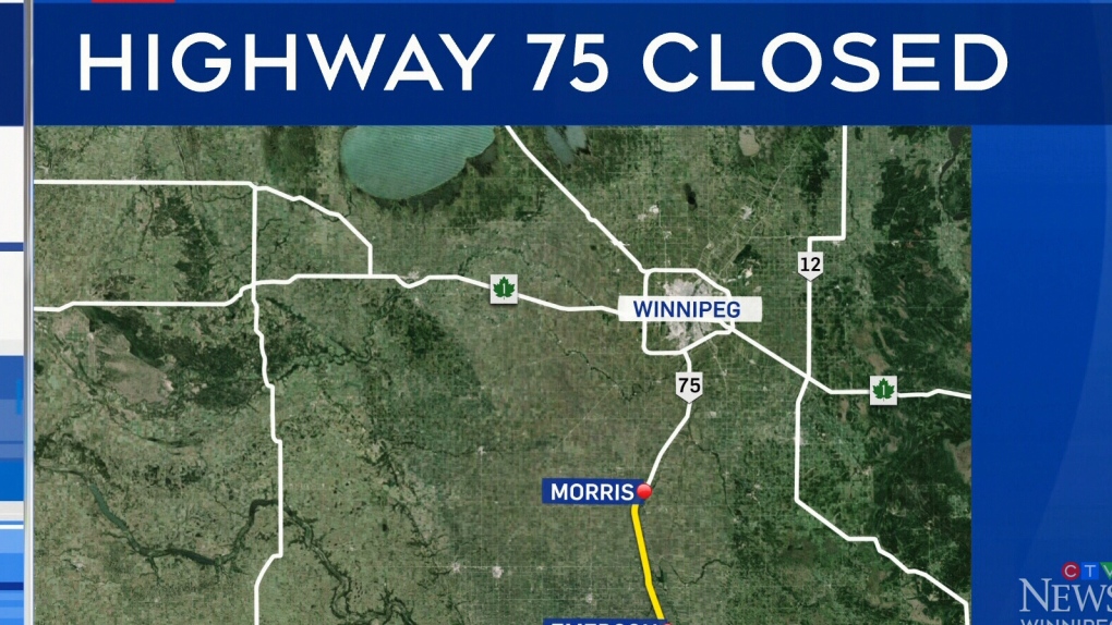 Highway 75 closed to U.S. border