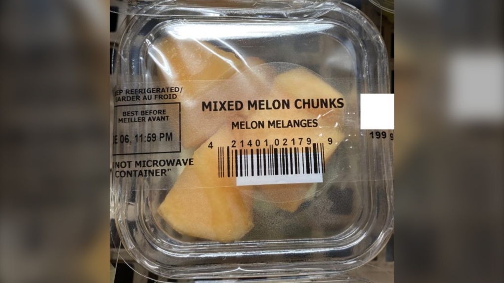 Supplied image of the recalled melon. (Source: Canadian Food Inspection Agency)