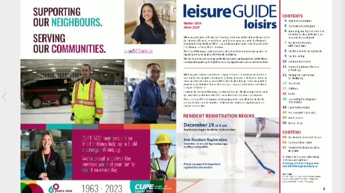 The 2024 Winter Leisure Guide is now available for viewing. (Source: City of Winnipeg)