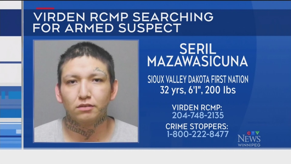 Virden RCMP searching for dangerous suspect.