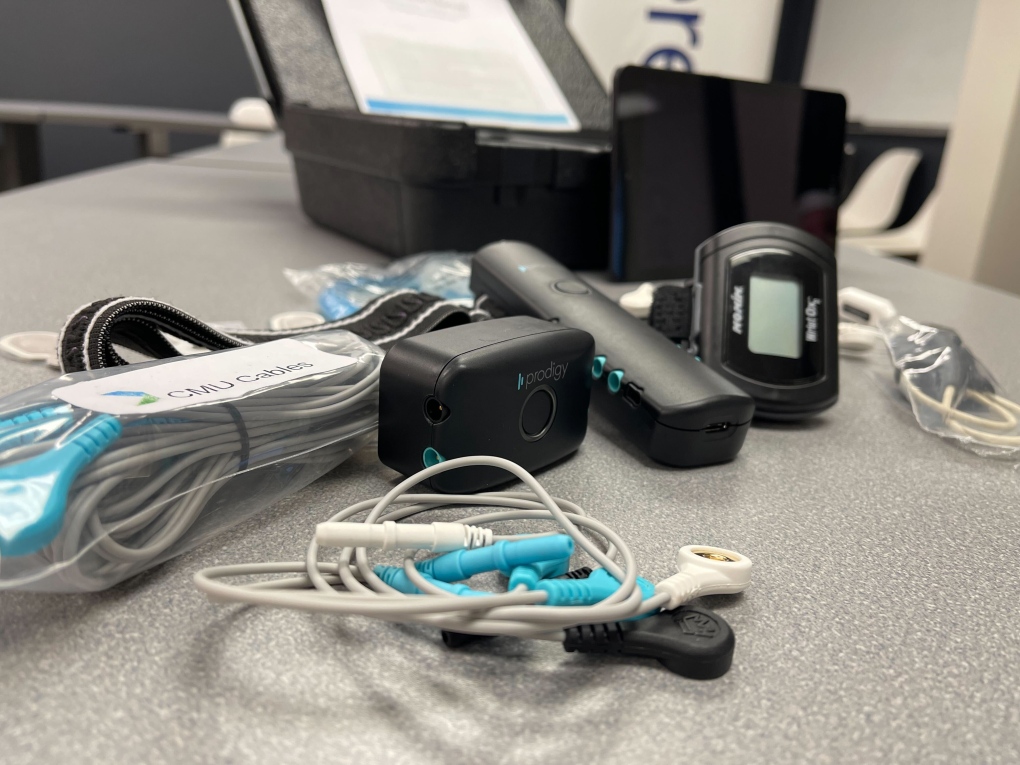 A Cerebra At-Home sleep study kit is pictured. (Image source: Michelle Gerwing/CTV News Winnipeg)
