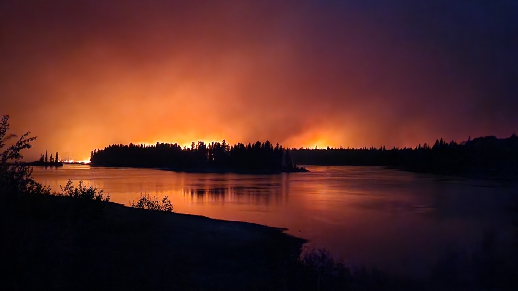 The wildfires are closing in on Cross Lake. (Source: Dustin Ross)