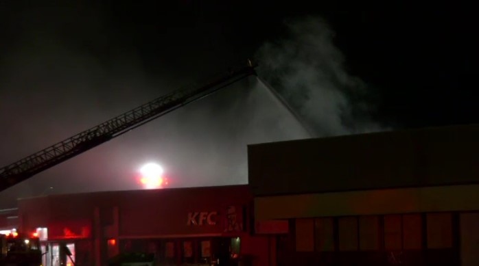 Winnipeg crews on scene of the fire on Keewatin Street.
