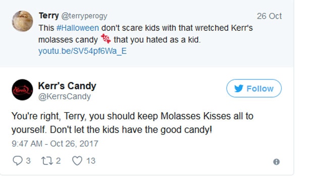 Kerrs Candy Defends Worst Halloween Candy With Social Media Sass Ctv News 