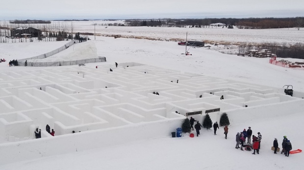 Snow maze