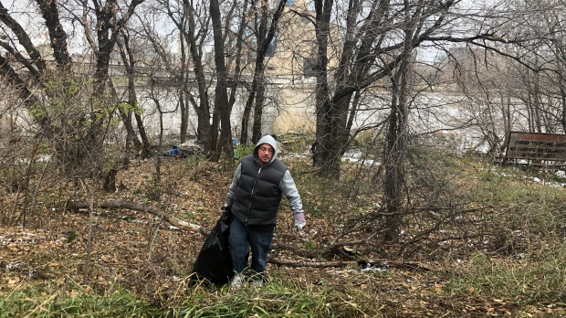 Riverbank cleanup